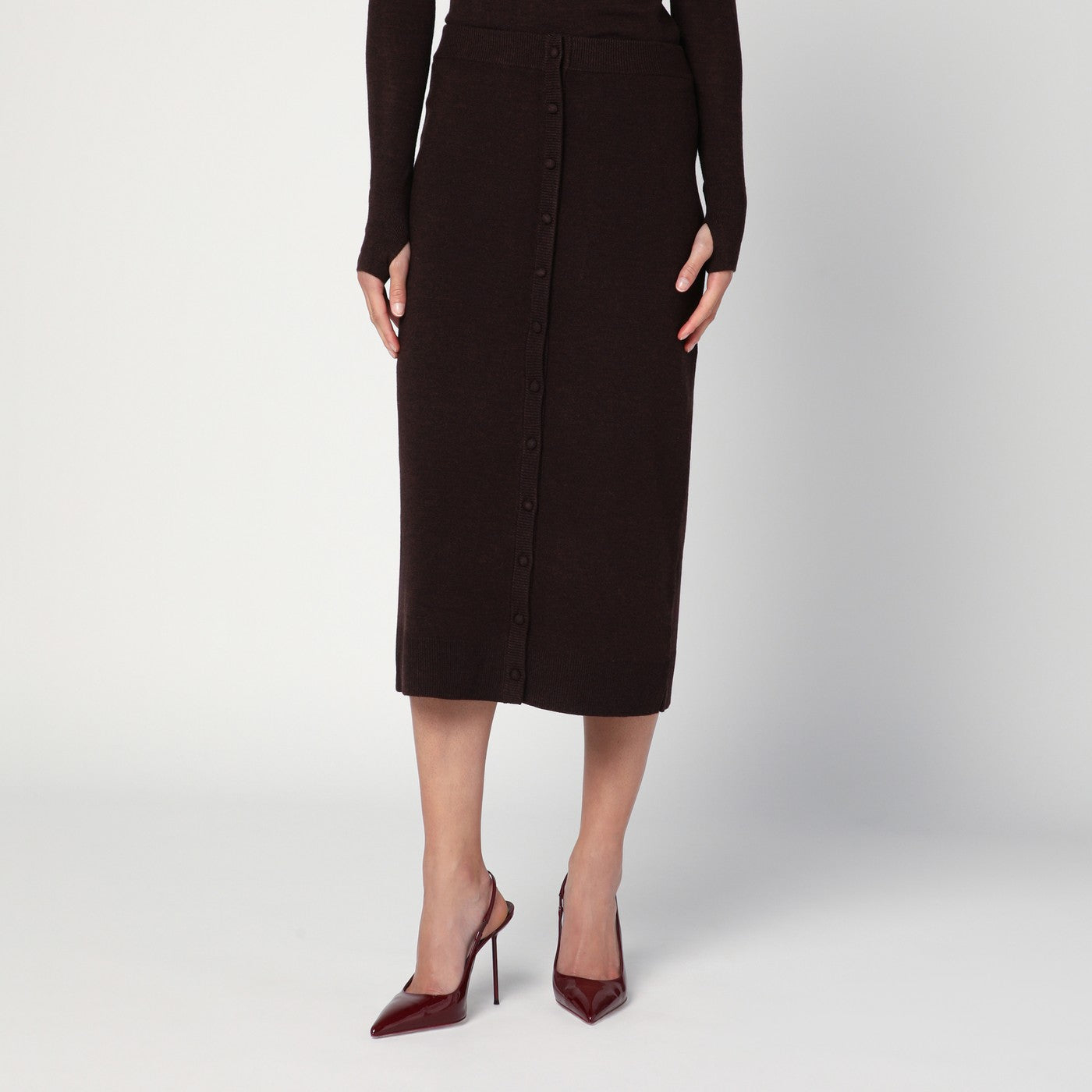 [VICTORIA BECKHAM] Midi skirt FW25 1325KSK006604AWO