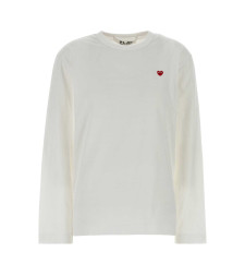 [COMME DES GARCONS PLAY] T-shirts Long Sleeve SS26 AXT308051 WHITE