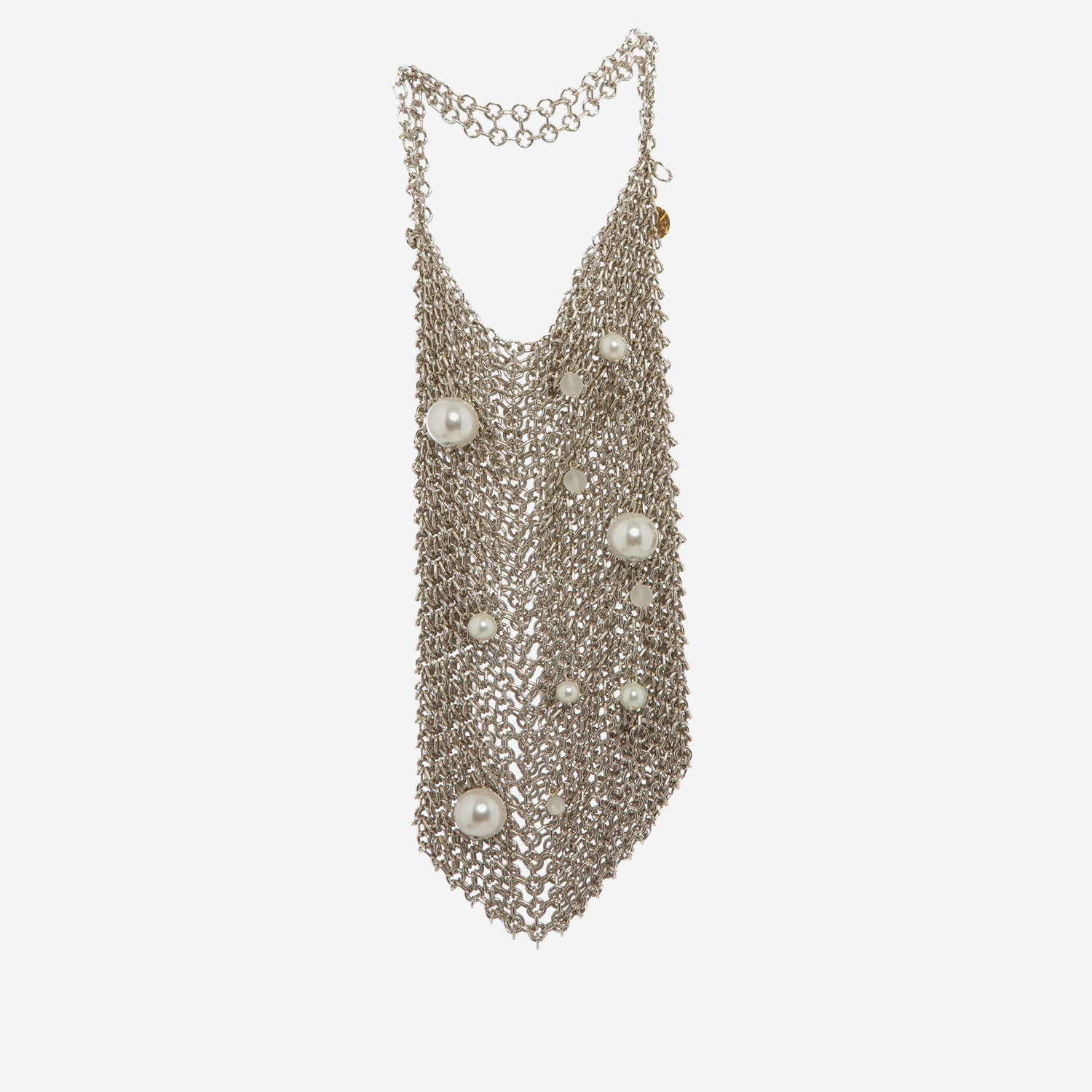 [Silvia Gnecchi] Tote bag SS26 PEARLBAGSILVERGOLD