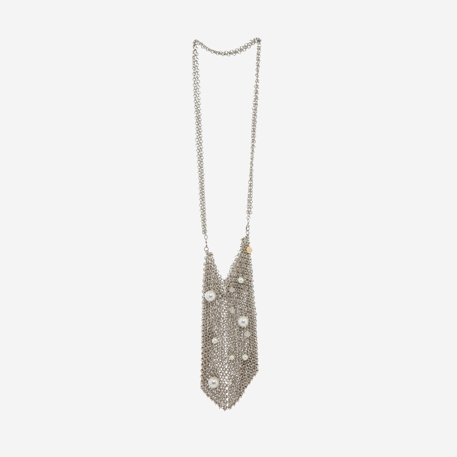 [Silvia Gnecchi] Tote bag SS26 PEARLBAGSILVERGOLD