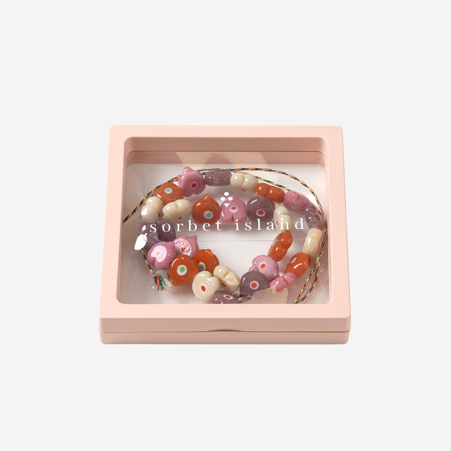 [SORBET ISLAND] Bracelet SS26 MIXEDGLASSBEADMULTIHEARTHEAD