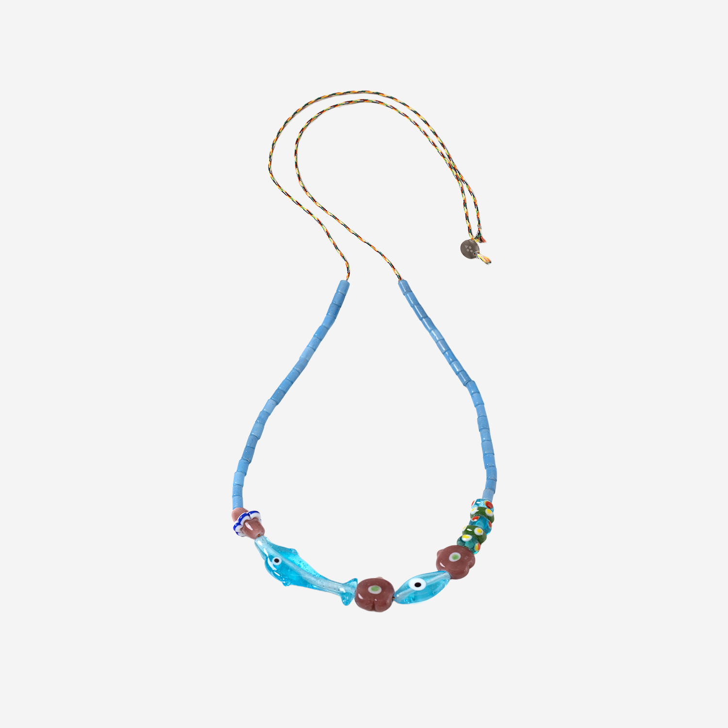 [SORBET ISLAND] Bracelet SS26 MIXEDGLASSBEADDOLPHINBLUE