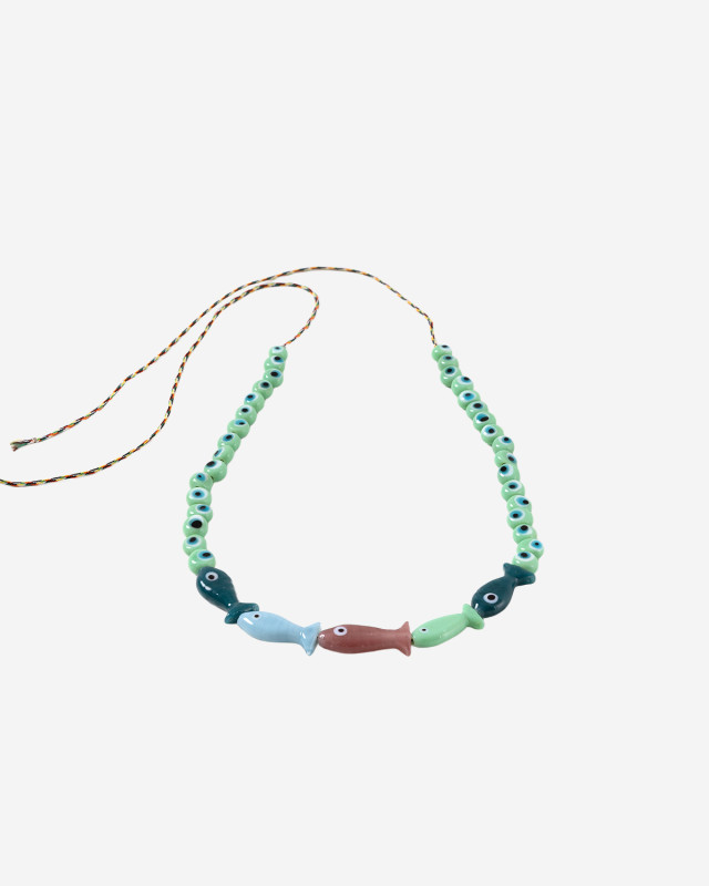[SORBET ISLAND] Bracelet SS26 FISHGLASSBEADGREENBLUE