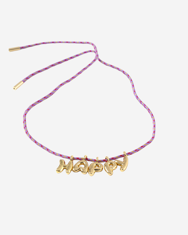 [SORBET ISLAND] Bracelet SS26 BUBBLELETTERSGOLDPLATEDHAPPY