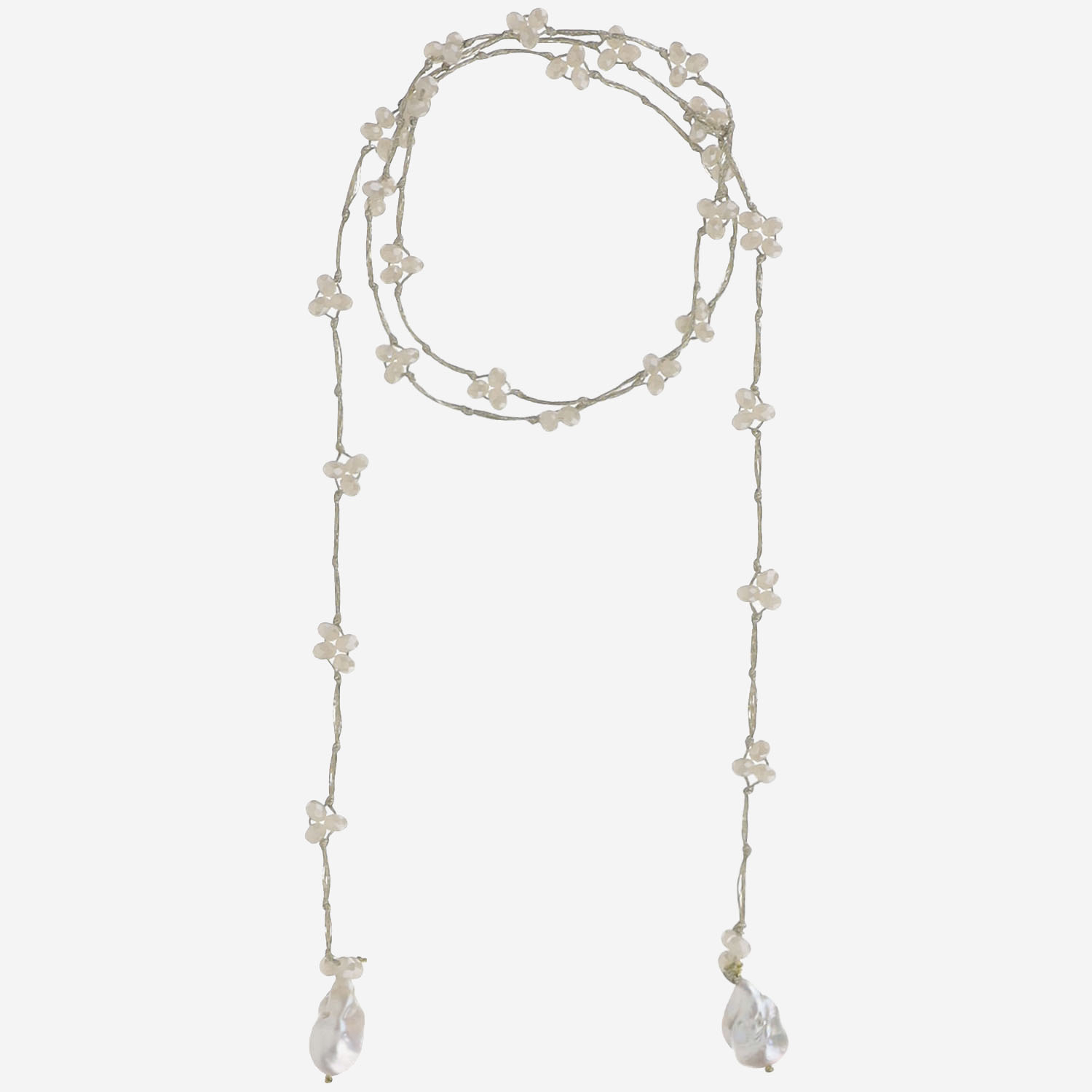 [MELA] Necklace SS26 VCREAMWHITEROSEGRIGIO