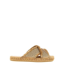 [Jimmy Choo] Sandals SS25 ACIELSANDALFLATGUBGOLDDARKCAPPUCCINO