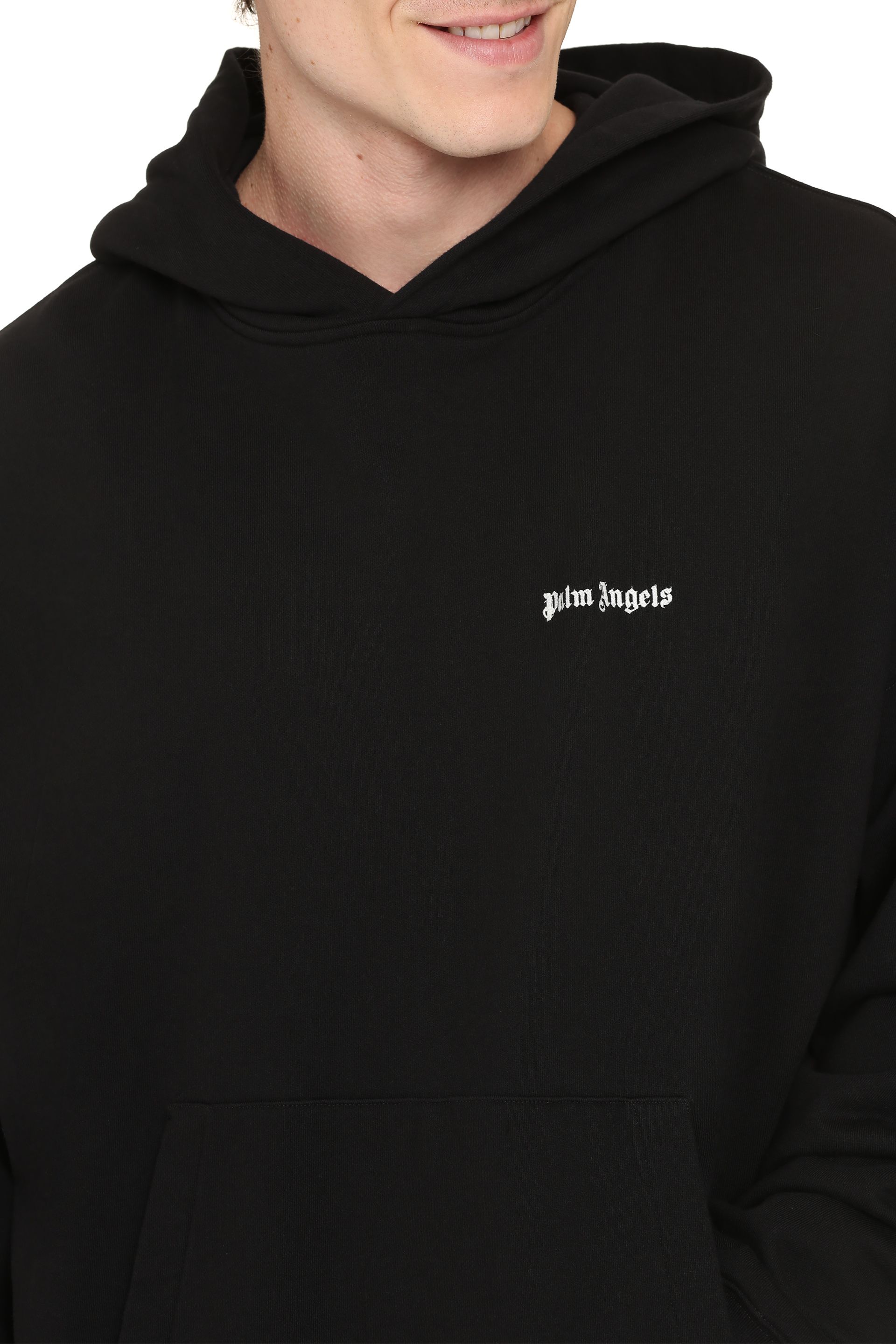 [Palm Angels] Hoodie FW23 PMBB126F23FLE0011001_BLACKWHITE
