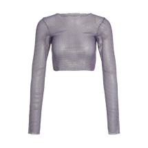 [Santa Brands] T-shirts Long Sleeve FW23 LONGSLEEVECROPTOP_PURPLE