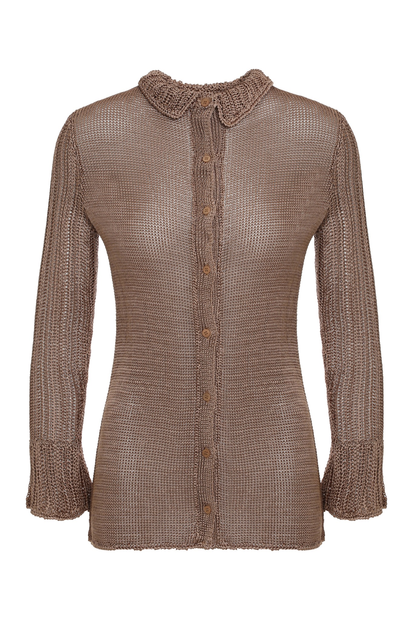 [Savannah Morrow] Cardigan SS24 RAJASTHANBUTTONUPCOPPER_COPPER