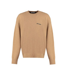 [Palm Angels] Knitwear FW23 PMHE054F23KNI0056210_CAMELBLACK