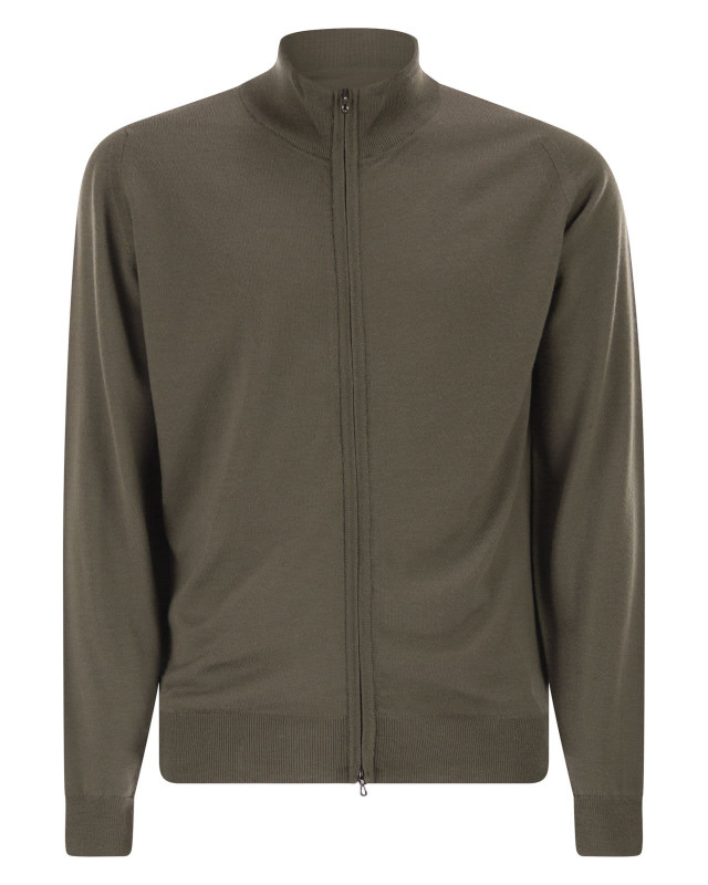 [JOHN SMEDLEY] Zip Up FW25 CLAYGATE MANSFIELD GREEN