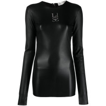 [Ludovic De Saint Sernin] T-shirts Long Sleeve FW23 TP003U LEA002 BLACK