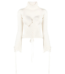 [Julfer] T-shirts Long Sleeve FW23 X-TINA JUMPER  CHALK