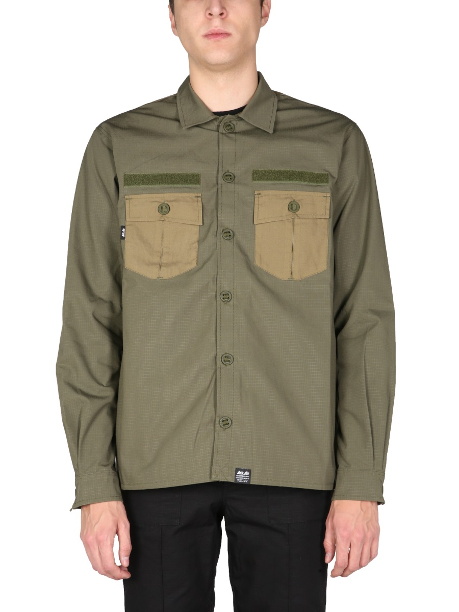 [ARKAIR] Shirts Long Sleeve FW21 A113AA-P_OLIVEGREEN