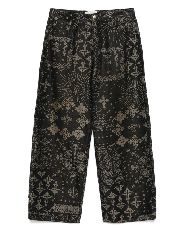 [UNTITLED ARTWORKS] Jeans SS25 JACQUARD DENIM  BLACK
