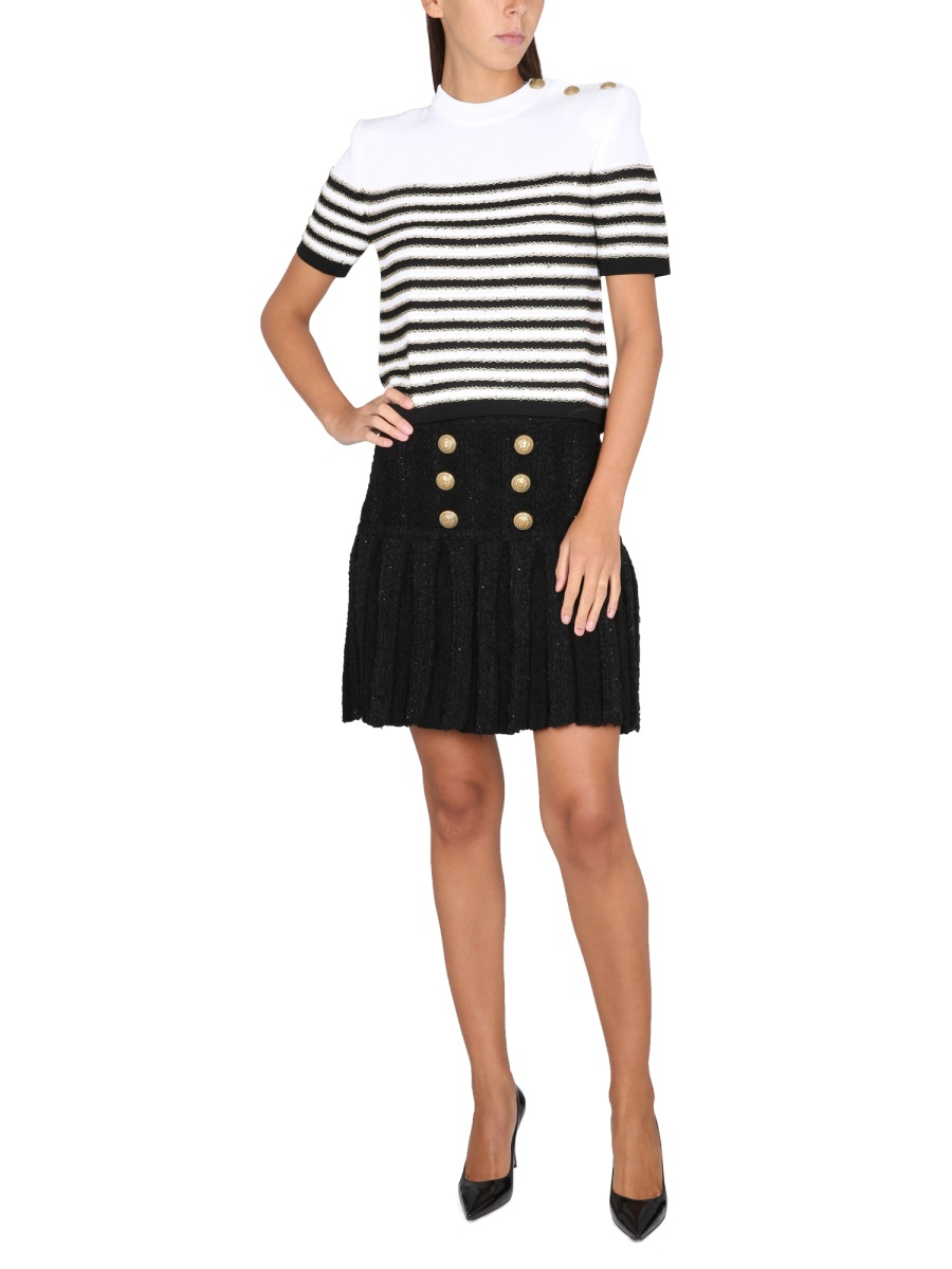 [Balmain] Mini skirt SS23 AF1LB659_KD760PA