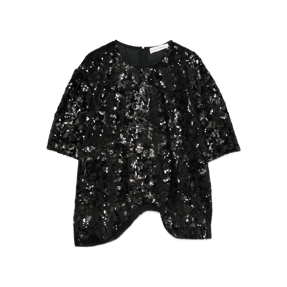 [Niccolò Pasqualetti] T-shirts Short Sleeve FW25 T010 ONDA BLACK