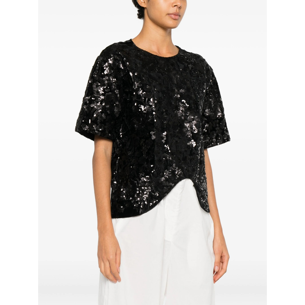 [Niccolò Pasqualetti] T-shirts Short Sleeve FW25 T010 ONDA BLACK