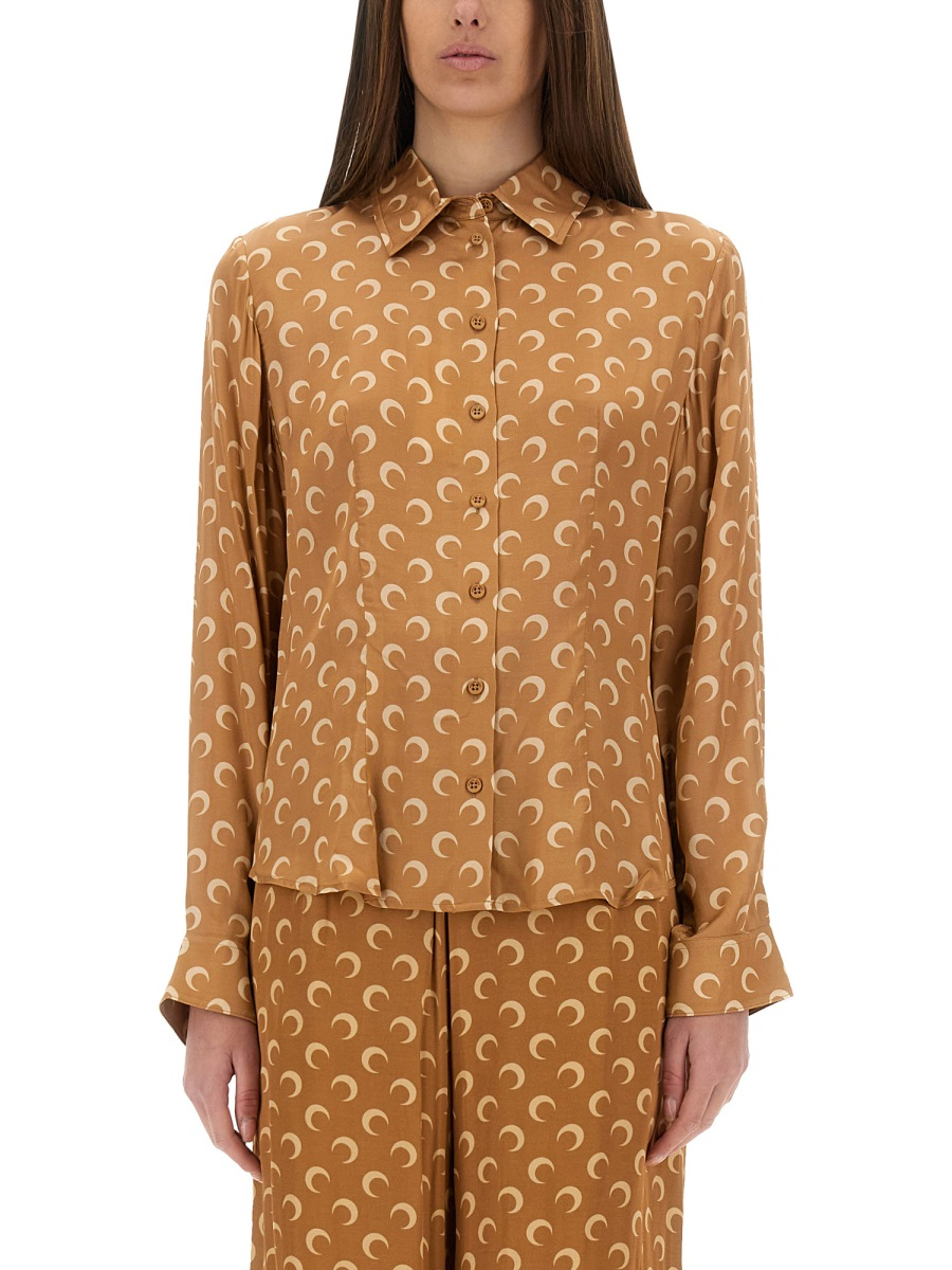 [MARINE SERRE] Shirts Long Sleeve SS25 WSI023B_CWOV0059BG70