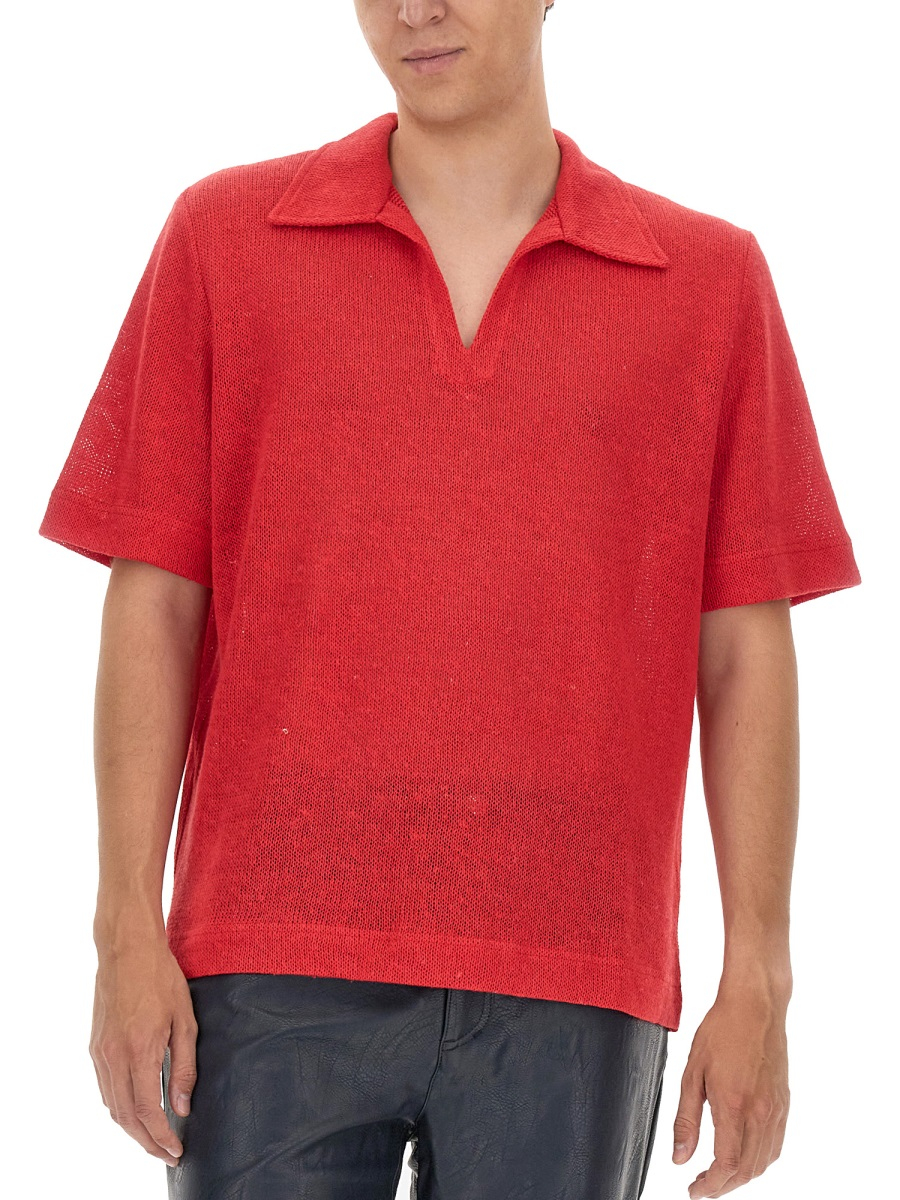 [Sefr] Shirts Short Sleeve SS23 PREFW23MATERED_REDLINEN