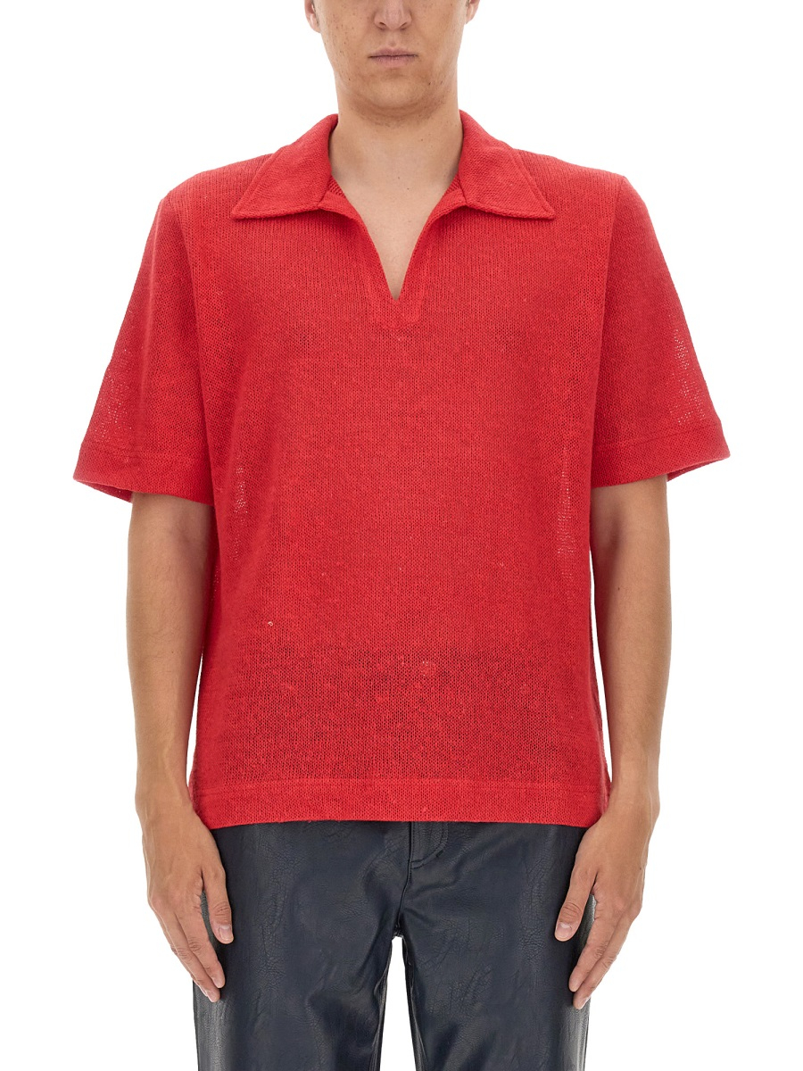 [Sefr] Shirts Short Sleeve SS23 PREFW23MATERED_REDLINEN