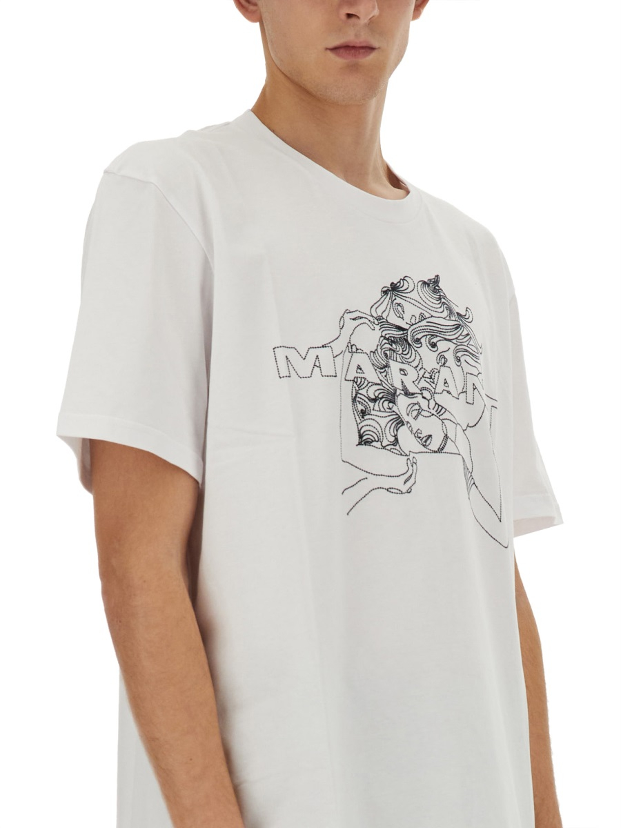 [MARANT] T-shirts Short Sleeve SS24 TS0052HA_B2N20H20WH