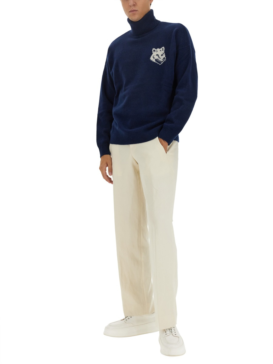 [MAISON KITSUNE] Knitwear FW23 LM00820KT1063_INKBLUE