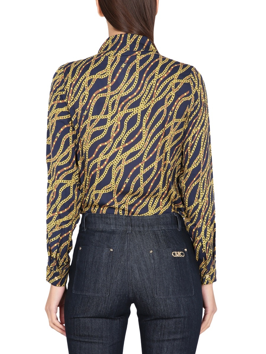 [MICHAEL BY MICHAEL KORS] Shirts Long Sleeve SS23 MS340A68EE_409MIDNIGHTBLUE