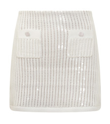 [Self-portrait] Mini skirt SS25 SS25126SKW WHITE