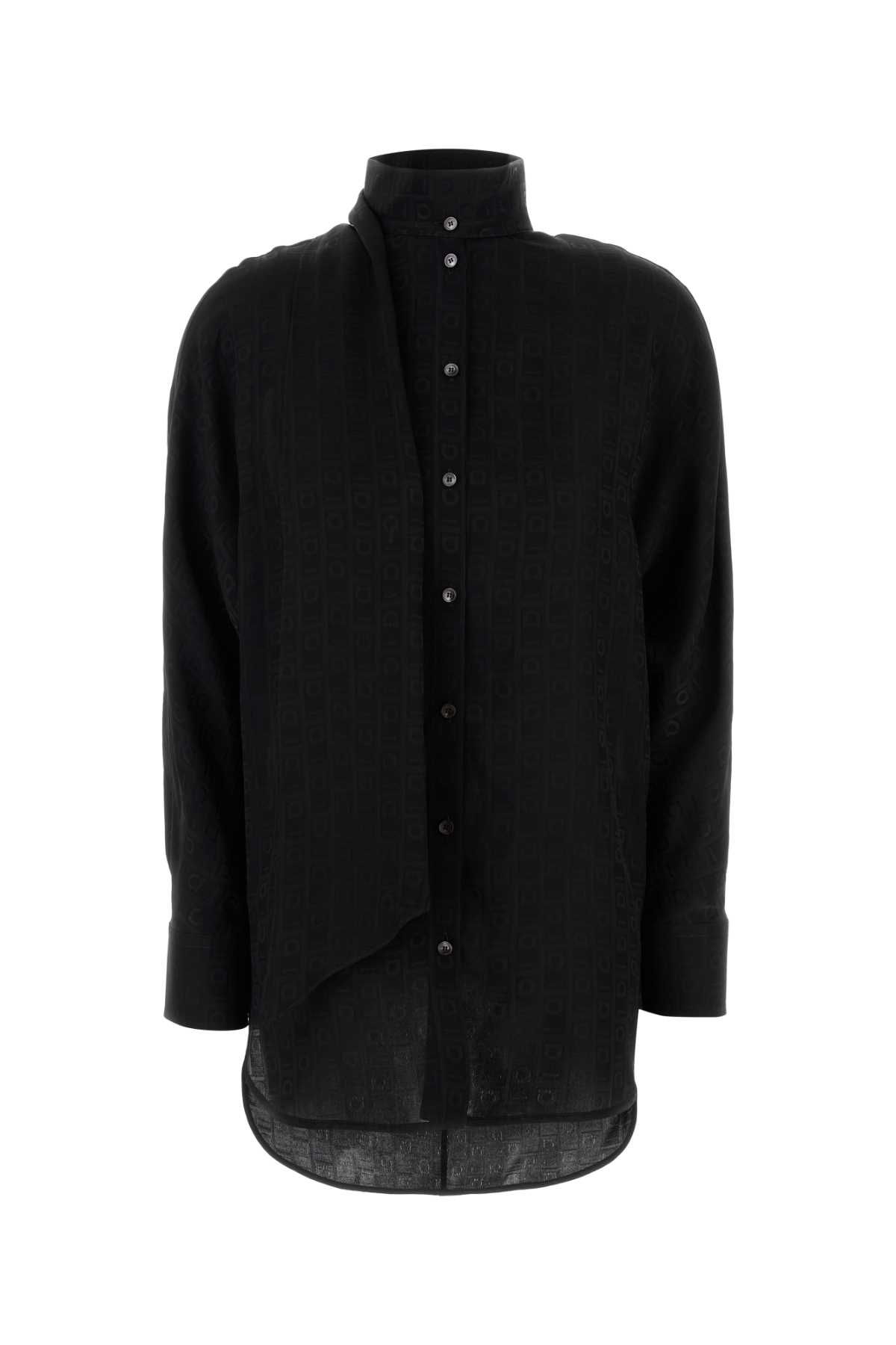 [Salvatore Ferragamo] Shirts Long Sleeve SS25 13G530780700 NERO