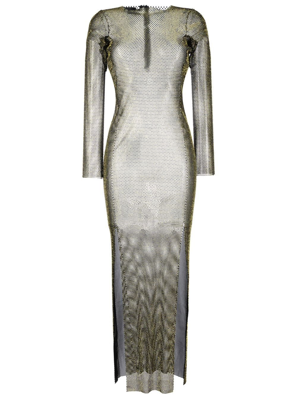 [SANTA BRAND] Long sleeve dress SS23 DIAMONDMAXIDRESSBLACK/YELLOW
