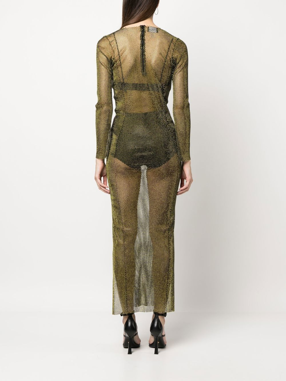 [SANTA BRAND] Long sleeve dress SS23 DIAMONDMAXIDRESSBLACK/YELLOW