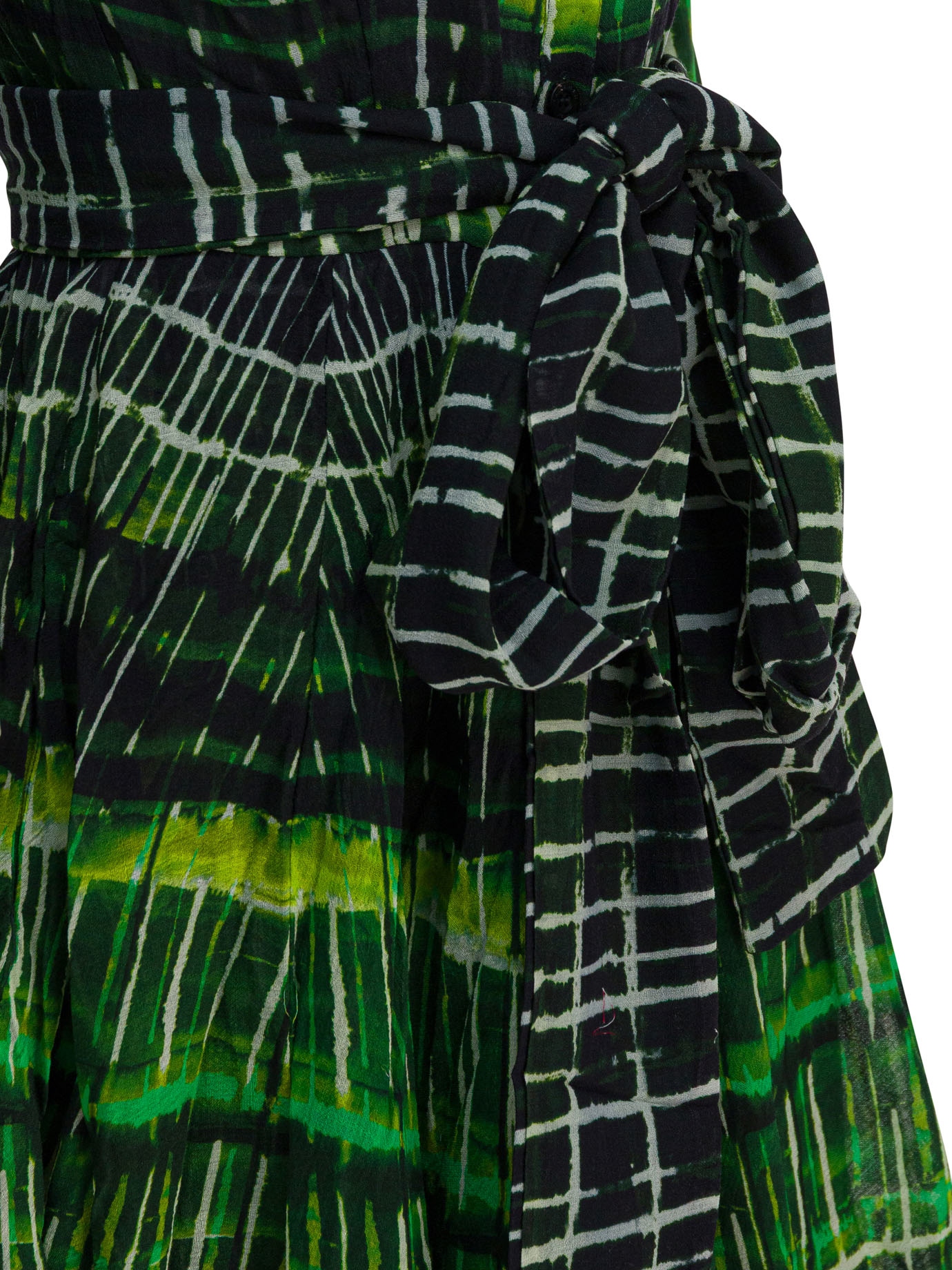[Samantha Sung] Long sleeve dress FW25 ASTERWATERCOLOR PLAID GREEN