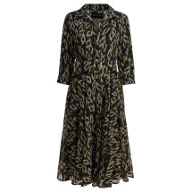 [Samantha Sung] Long sleeve dress FW25 ASTERMULTI CHAIN BIG DARK BLACK OLIVE GREEN