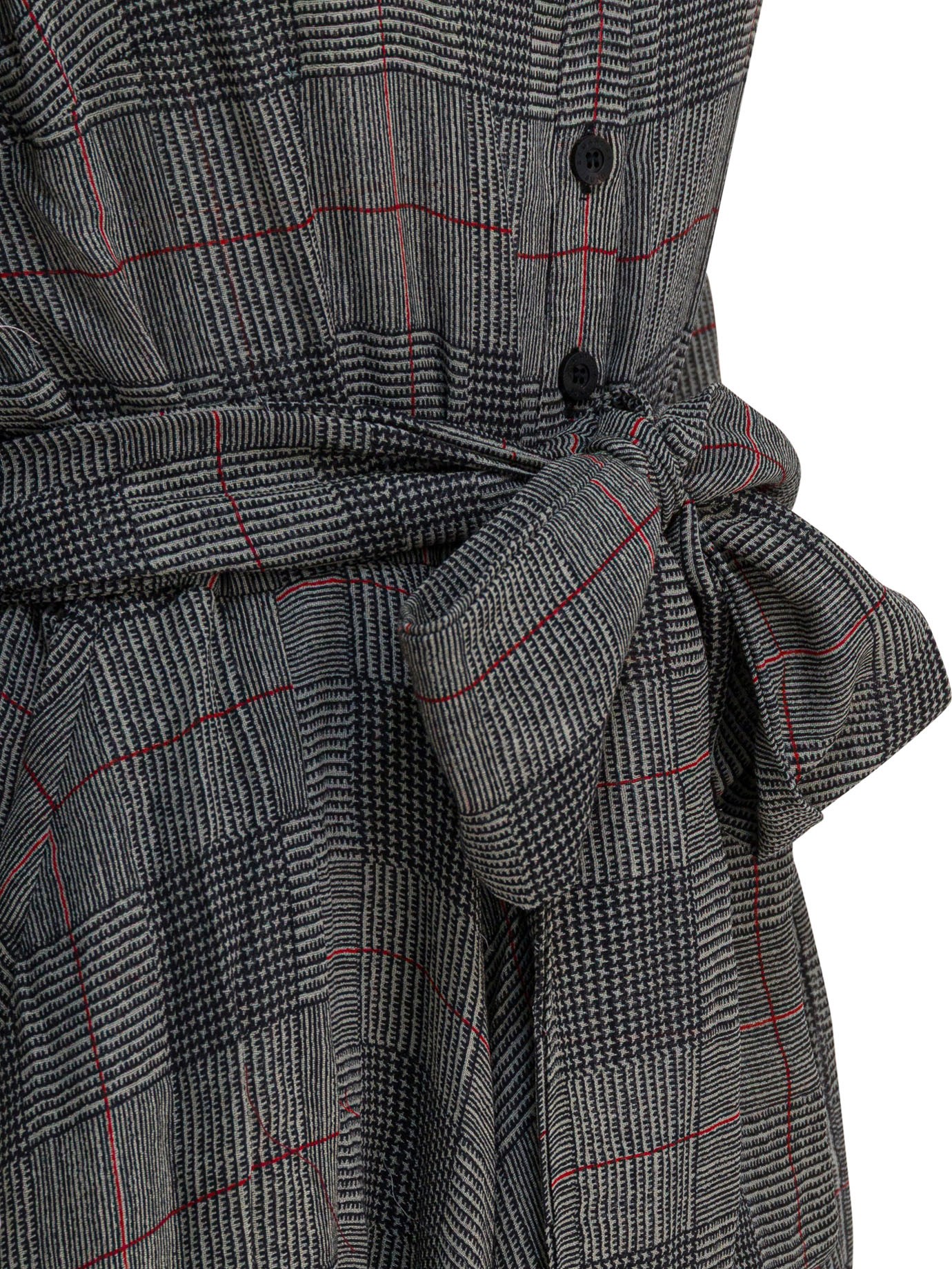 [Samantha Sung] Long sleeve dress FW25 ASTERSAVILE ROW CHECK BIG IVORY BLACK