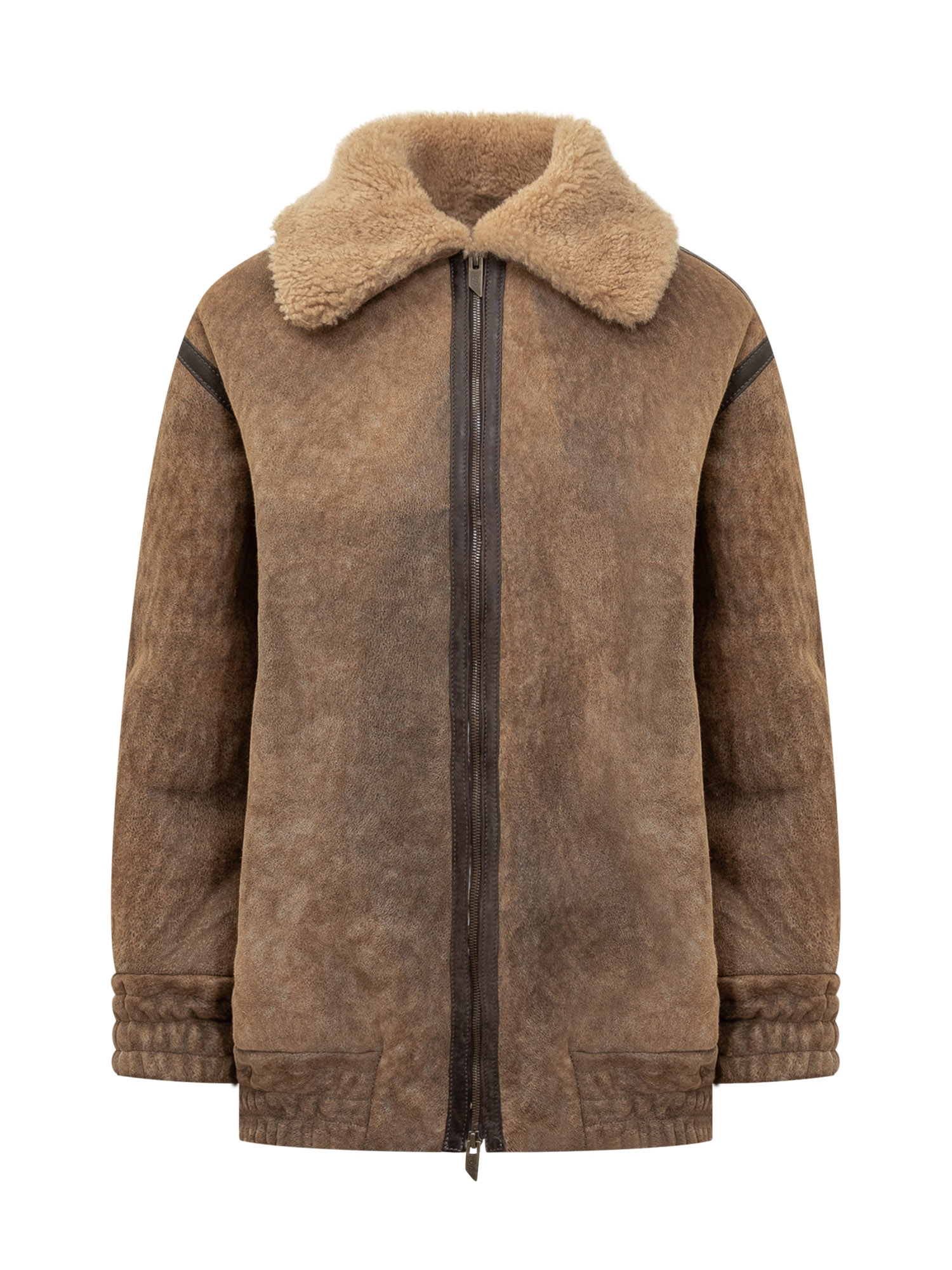 [SALVATORE SANTORO] Leather Jacket FW25 W25SANTD49028D CAMEL