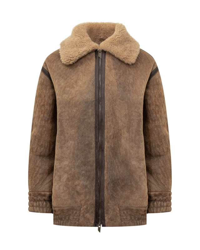 [SALVATORE SANTORO] Leather Jacket FW25 W25SANTD49028D CAMEL