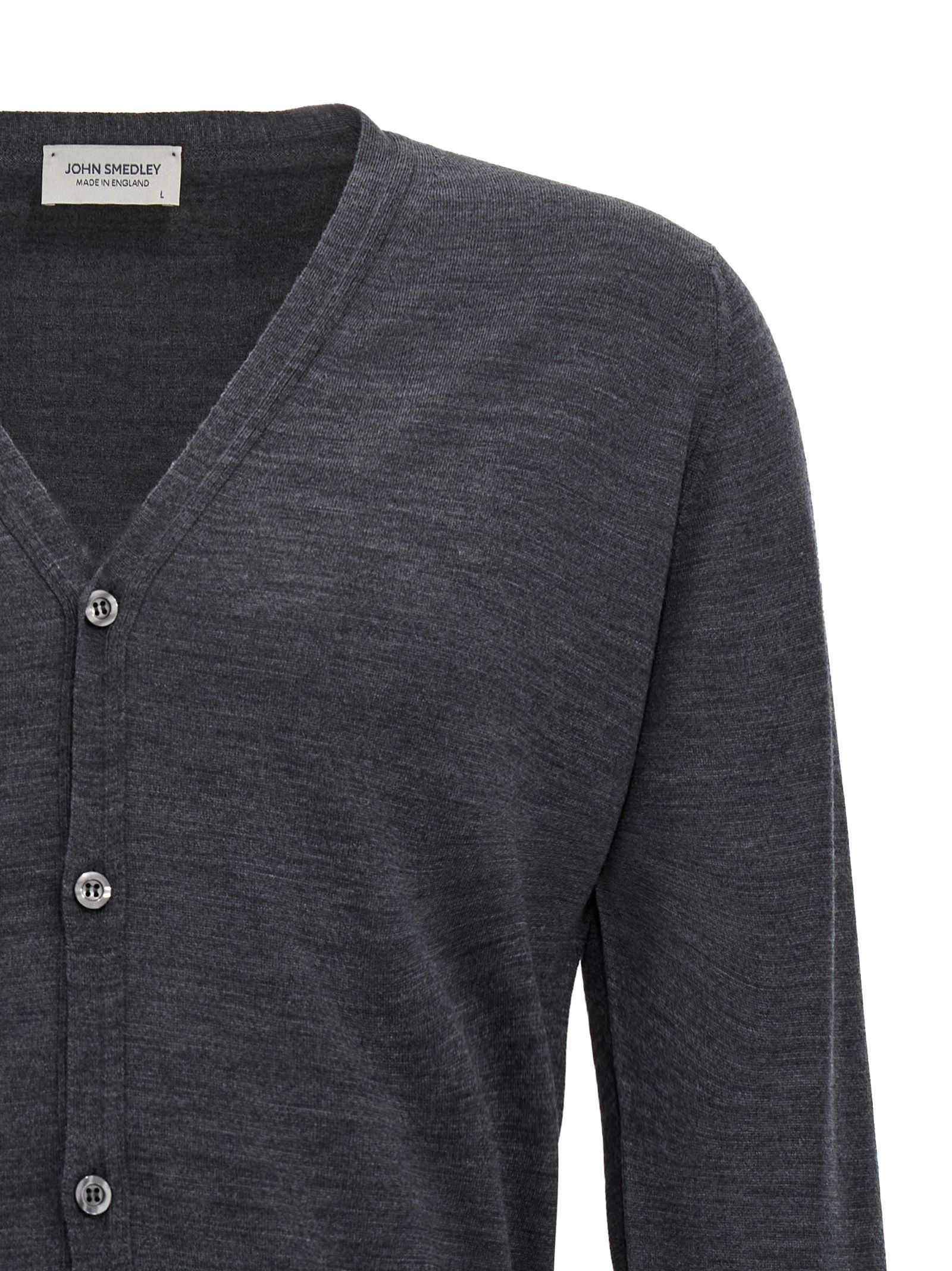 [JOHN SMEDLEY] Cardigan FW24 PETWORTHCHARCOAL