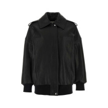 [Alexander McQueen] Leather Jacket FW24 799506Q5AIZ 1000