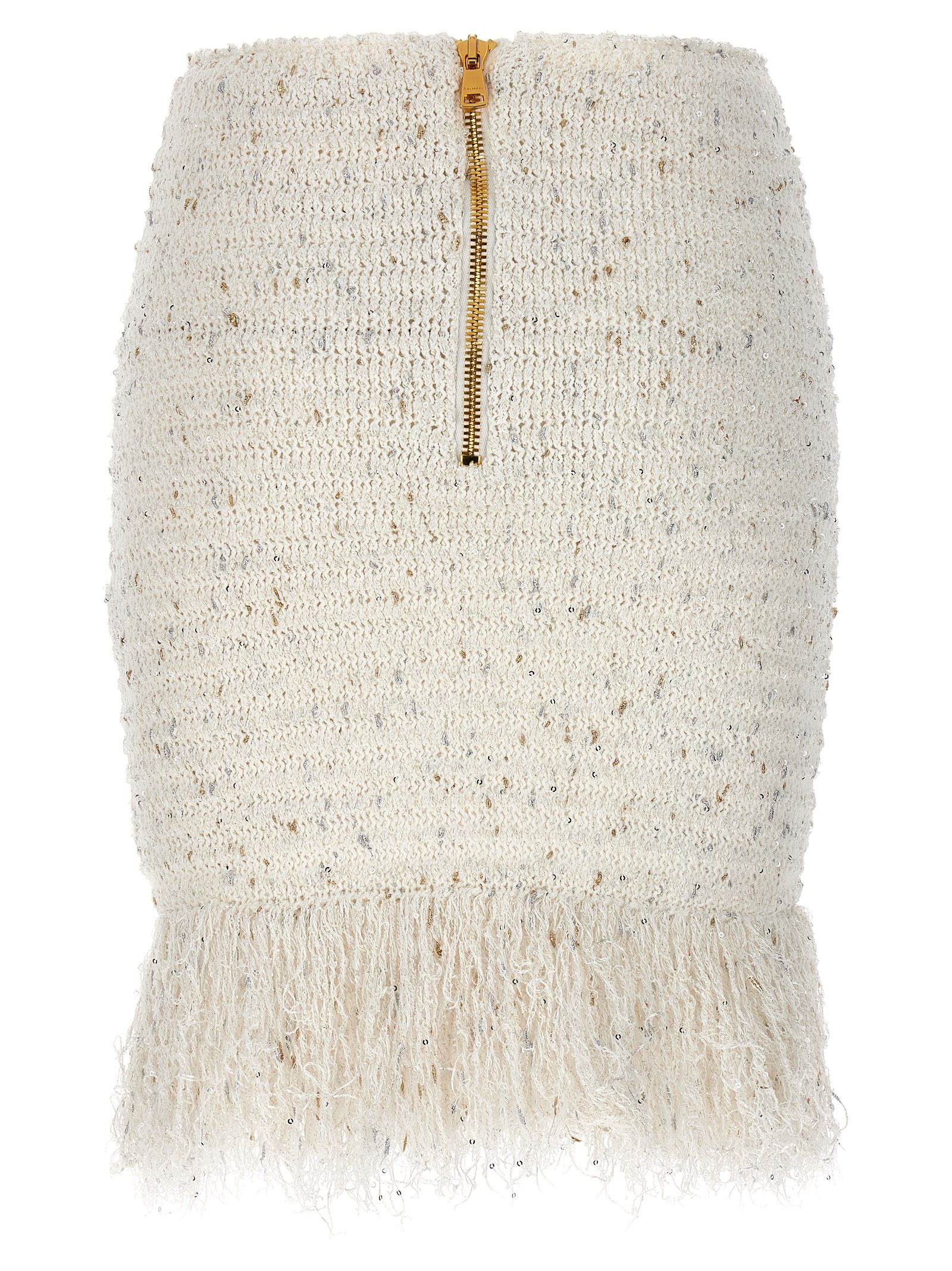 [Balmain] Midi skirt SS24 CF1LB049KF46GAD