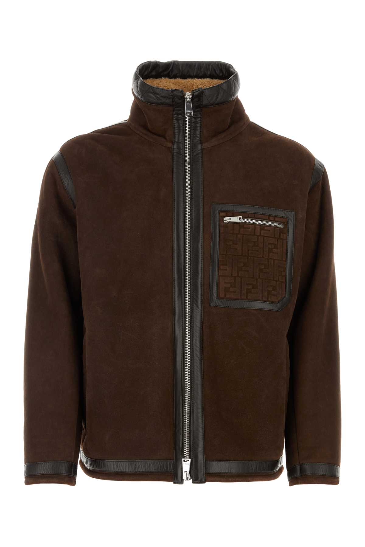 [Fendi] Leather Jacket FW23 FM0222AO9M F0BBK