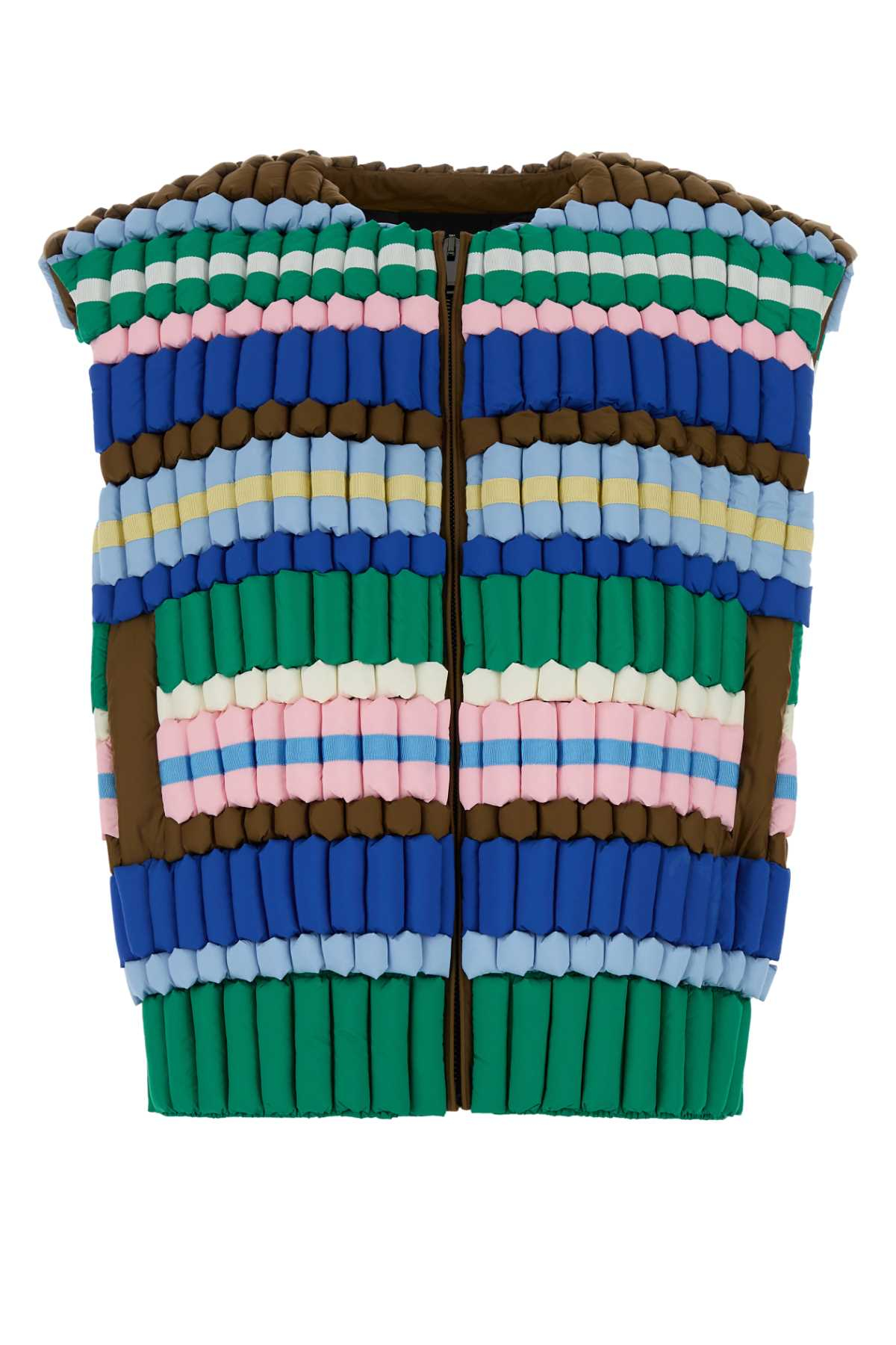 [RAXXY] Down Vest FW25 W25RAXCRV012 PINKGREENMULTI