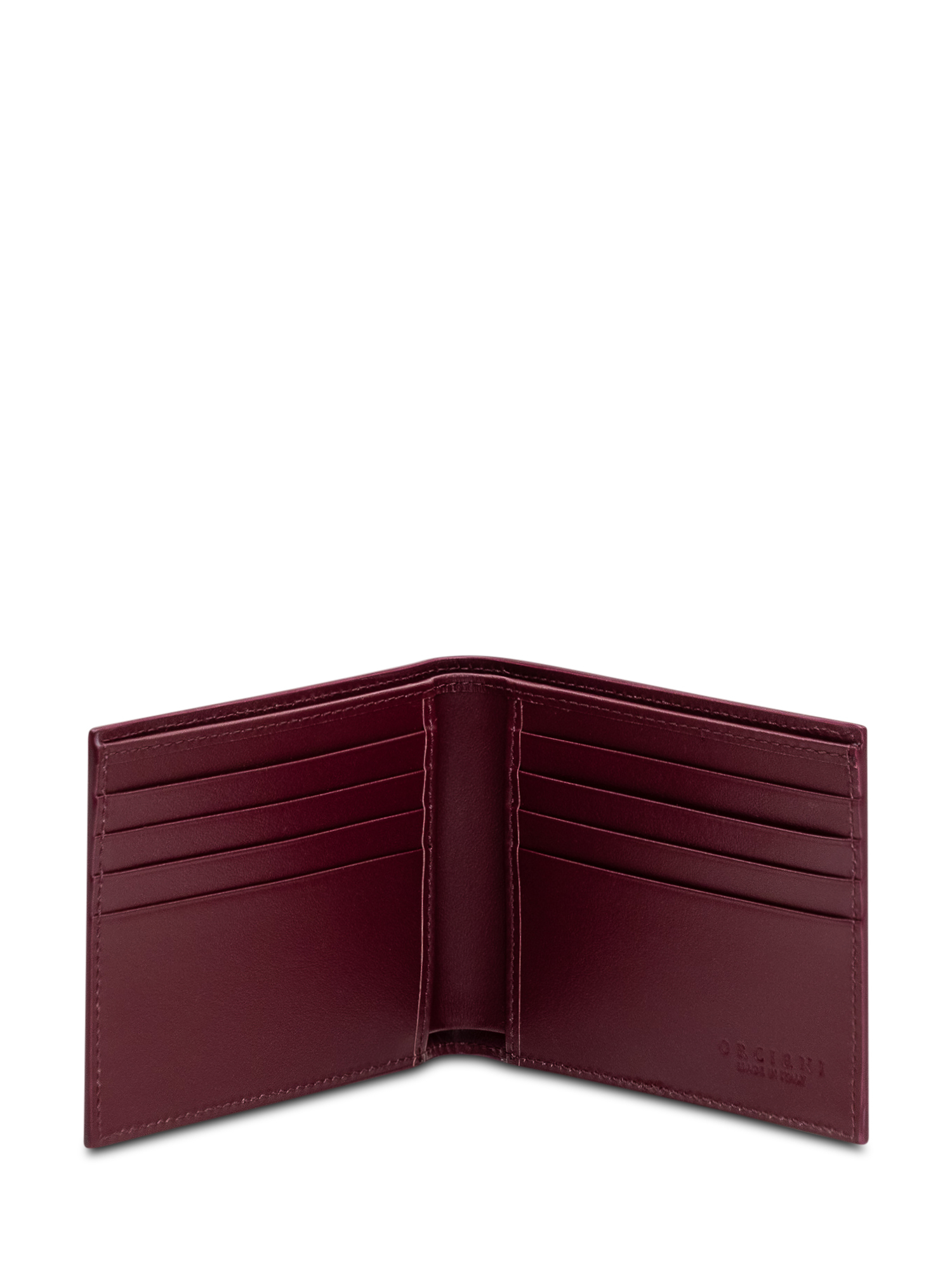 [ORCIANI] Wallet FW25 SU0112MBC EBANO+BORDEAUX