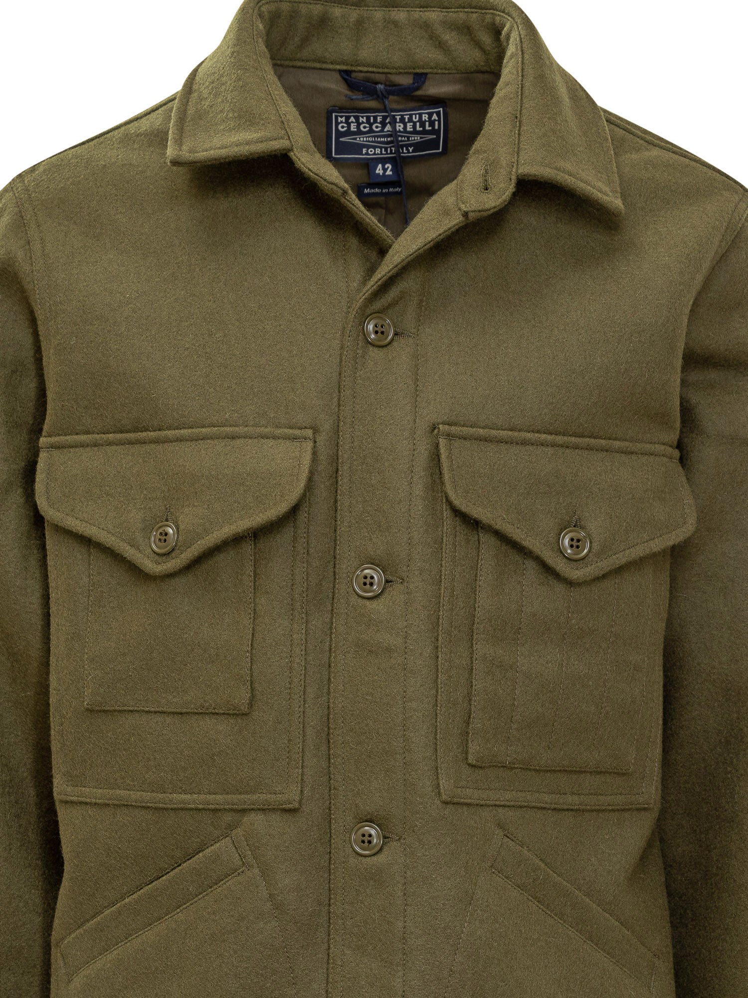 [Manifattura Ceccarelli] Casual Jacket FW25 7079QR MILITARY GREEN