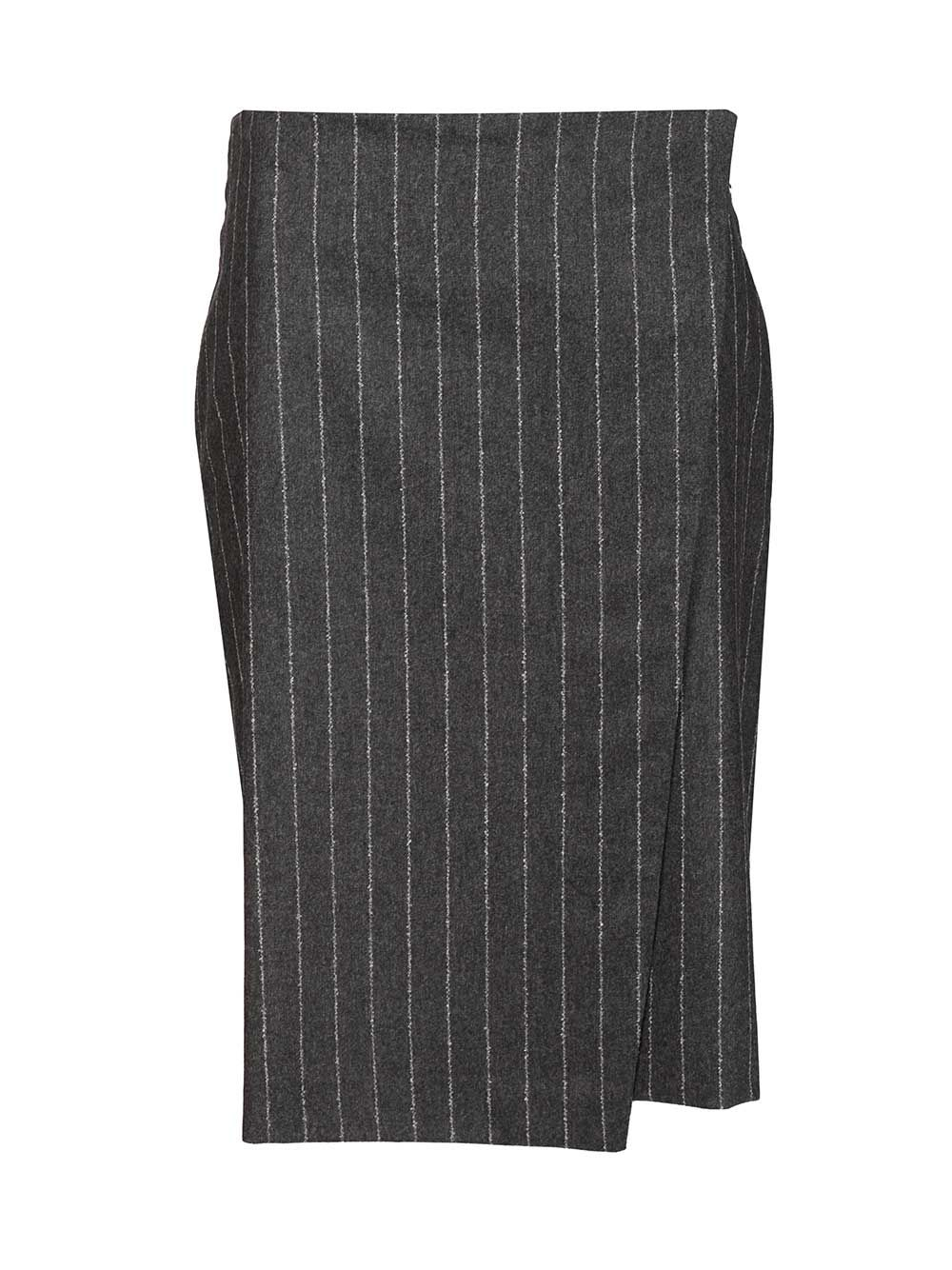 [LouLou De Saison] Midi skirt FW25 MASONANTHRACITE STRIPES