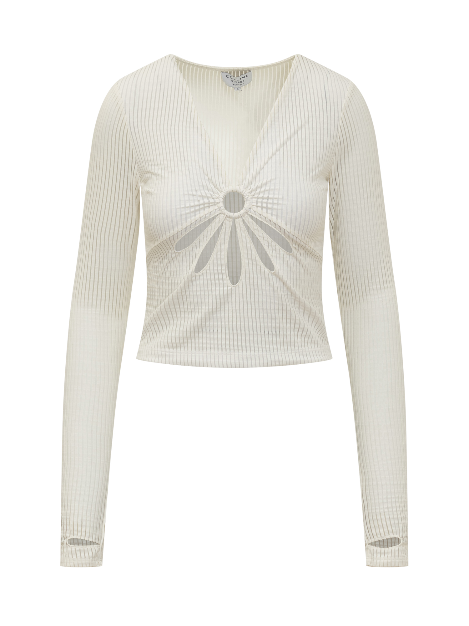 [COLLINA STRADA] T-shirts Long Sleeve SS23 XX3198 SHEERSRUCKER
