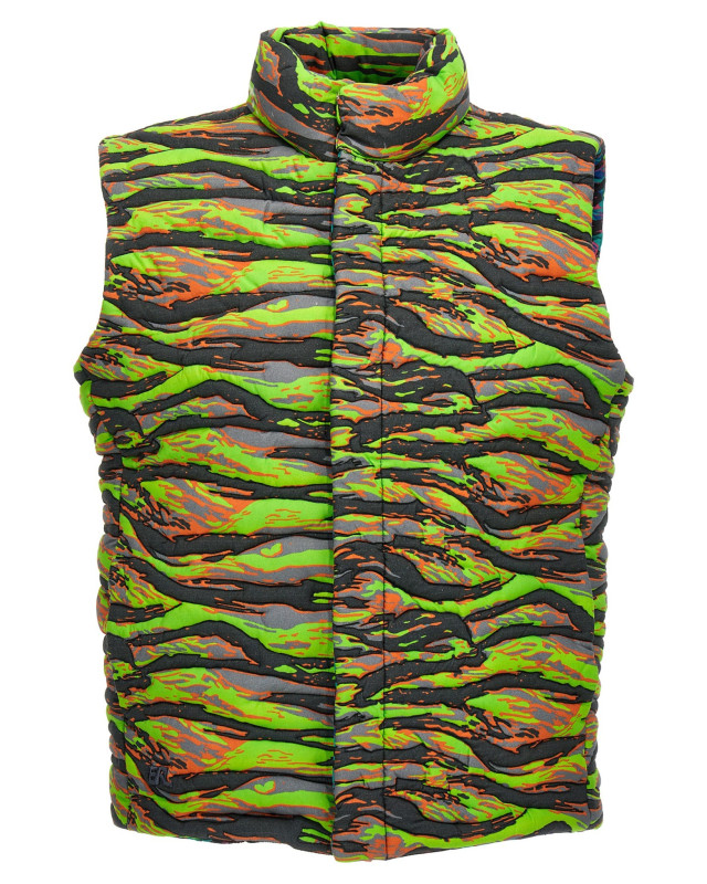 [ERL] Down Vest SS23 ERL06J007GREENRAVECAMO