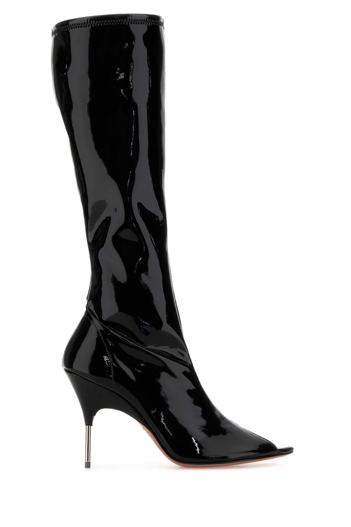 [Amina Muaddi] Long Boots FW25 BRUNASTREHIGHBOOT BLA95PYRH