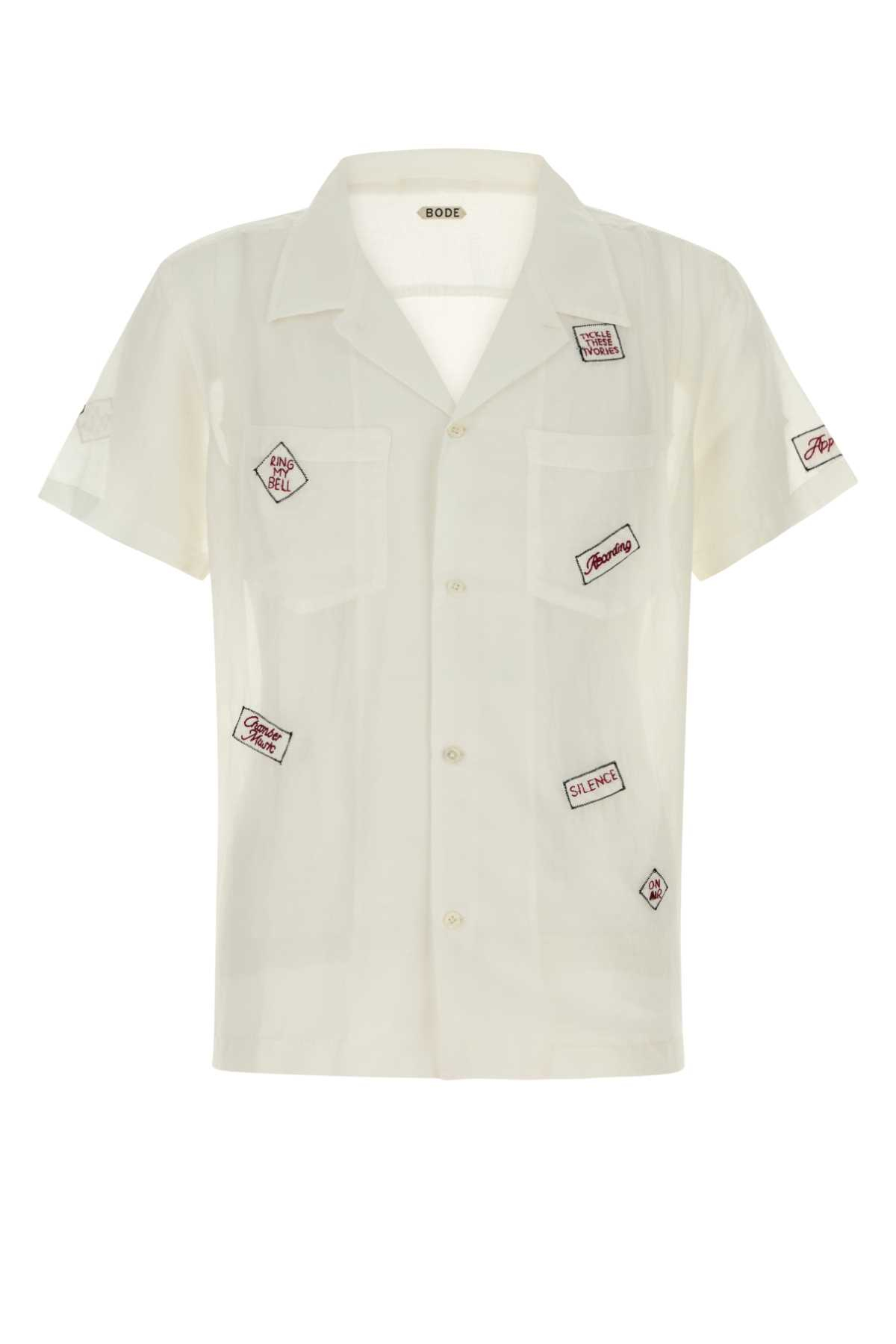 [BODE] Shirts Short Sleeve FW25 MRF25SH040 WHITE