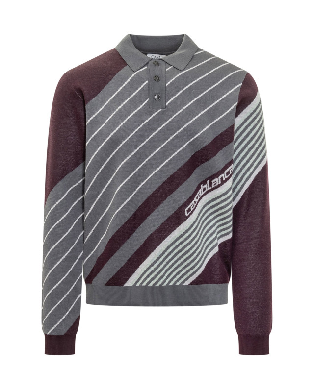 [Casablanca] Knitwear FW25 MAW25KW110301 AUBERGINE